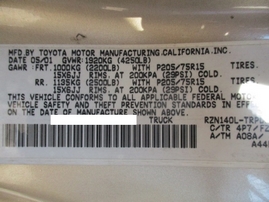 2001 TOYOTA TACOMA GOLD STD CAB 2.4L AT 2WD Z16488